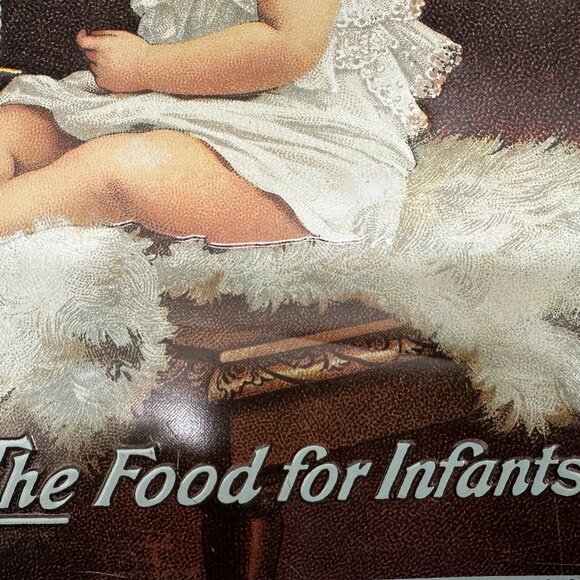 Vintage "It's Time For My Neaves's Food For Infants"Reproduction Tin Sign/EUC - Picture 5 of 10